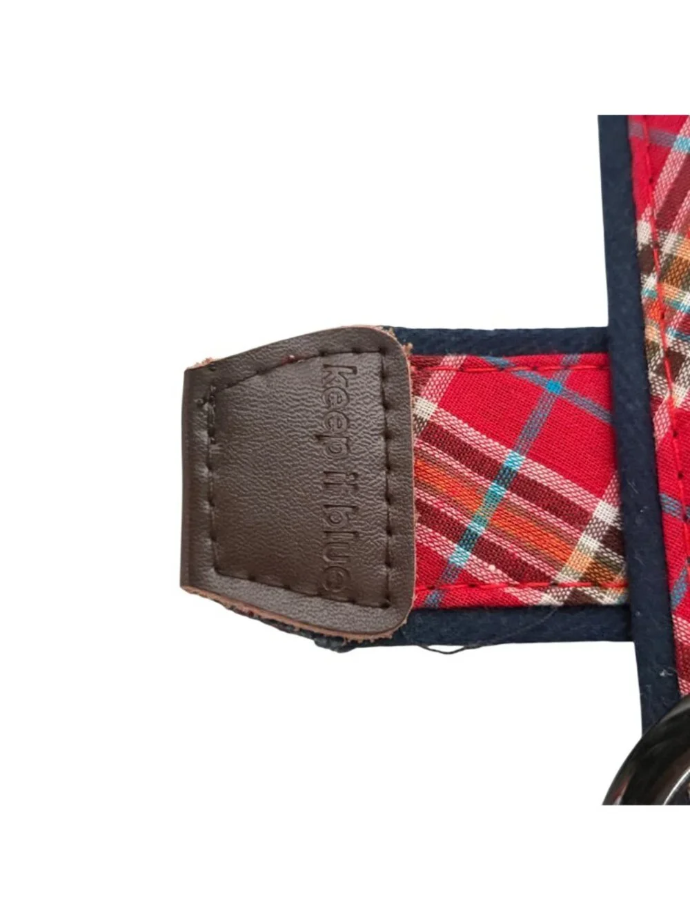 Sand Shack Red Navy Plaid Belt Womens Large Preppy New England Old Money Classic